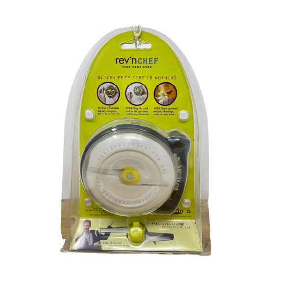 Chef'n Rev'n Chef Herb Food Processor Pull Cord Spin NEW - Picture 3 of 6